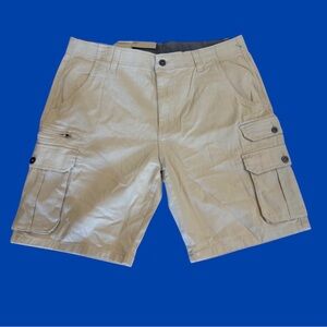Iron Co. Men’s Stretch Cargo Shorts Dune Khaki Size 36 | NWT